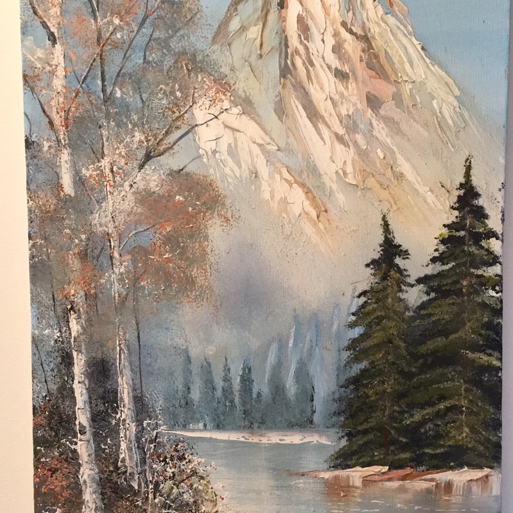 Original Signed Mountain Landscape Painting - Picture 3 of 8